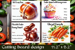 Watercolor easter food Design|Cutting Board Sublimation Product Image 1
