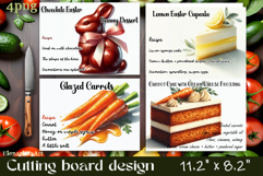 Watercolor easter food Design|Cutting Board Sublimation Product Image 1