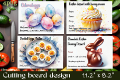 Watercolor easter food Design|Cutting Board Sublimation Product Image 1