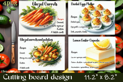 Watercolor easter food Design|Cutting Board Sublimation Product Image 1