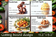 Watercolor easter food Design|Cutting Board Sublimation Product Image 1