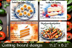 Watercolor easter food Design|Cutting Board Sublimation Product Image 1