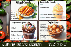Watercolor easter food Design|Cutting Board Sublimation Product Image 1