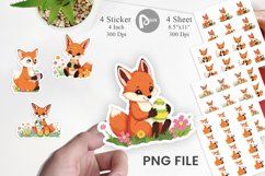 Easter Fox Sticker Product Image 1