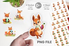 Easter Fox Sticker Product Image 1