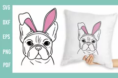 Easter cut file being used as a shirt print for dog lovers