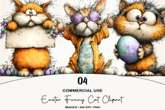 Easter Funny Cat Clipart Product Image 1