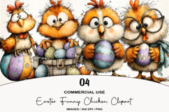 Easter Funny Chicken Clipart Product Image 1