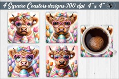 Square Coaster bundle | Funny Cow coaster Product Image 2