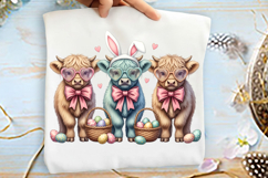 Easter Funny Cow Sublimation Png Product Image 1