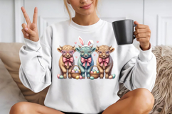 Easter Funny Cow Sublimation Png Product Image 2
