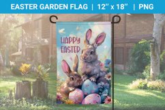 easter garden flag, bunny garden flag, egg hunt Product Image 1