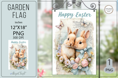 Easter Garden flags| Sublimation|Happy Easter bunny flags Product Image 1