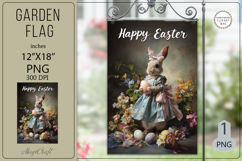 Easter Garden flags| Sublimation|Happy Easter bunny flags Product Image 1
