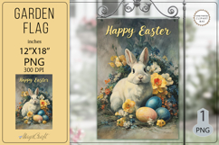 Easter Garden flags| Sublimation|Happy Easter bunny flags Product Image 1