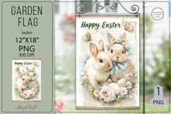 Easter Garden flags| Sublimation|Happy Easter bunny flags Product Image 1