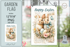 Easter Garden flags| Sublimation|Happy Easter bunny flags Product Image 1