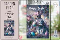 Easter Garden flags| Sublimation|Happy Easter bunny flags Product Image 1