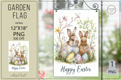 Happy Easter Garden flags| Garden Flag Sublimation|bunny Product Image 1