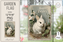 Welcome Garden flags| Sublimation|Happy Easter bunny flags Product Image 1