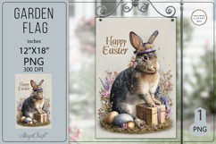 Easter Garden flags| Sublimation|Happy Easter bunny flags Product Image 1