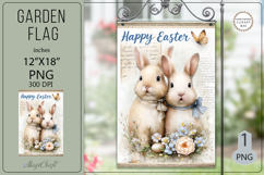 Easter Garden flags| Sublimation|Happy Easter bunny flags Product Image 1