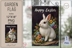 Welcome Garden flags| Sublimation|Happy Easter bunny flags Product Image 1