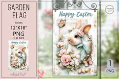 Easter Garden flags| Sublimation|Happy Easter bunny flags Product Image 1