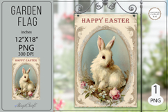 Welcome Garden flags| Sublimation|Happy Easter bunny flags Product Image 1