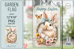 Easter Garden flags| Sublimation|Happy Easter bunny flags Product Image 1