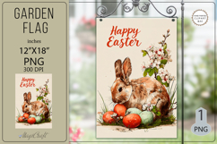 Easter Garden flags| Sublimation|Happy Easter bunny flags Product Image 1