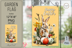 Easter Garden flags| Sublimation|Happy Easter bunny flags Product Image 1