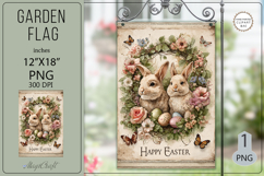 Easter Garden flags| Sublimation|Happy Easter bunny flags Product Image 1