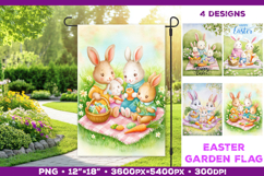 Spring Garden Flag PNG. Easter Garden Flag Sublimation Product Image 2