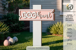 3D Easter Garden Sign Laser Cut. Garden Decor SVG Product Image 1