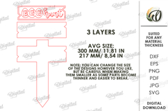 3D Easter Garden Sign Laser Cut. Garden Decor SVG Product Image 2