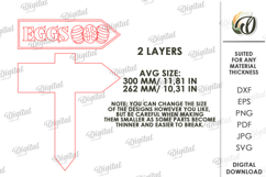 3D Easter Garden Sign Laser Cut. Garden Decor SVG Product Image 2