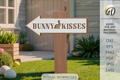 3D Easter Garden Sign Laser Cut. Garden Decor SVG Product Image 1