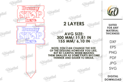 3D Easter Garden Sign Laser Cut. Garden Decor SVG Product Image 2