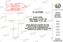 3D Easter Garden Sign Laser Cut. Garden Decor SVG Product Image 2