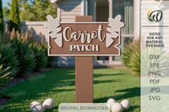 3D Easter Garden Sign Laser Cut. Garden Decor SVG Product Image 1