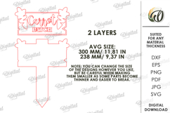 3D Easter Garden Sign Laser Cut. Garden Decor SVG Product Image 2