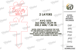 3D Easter Garden Sign Laser Cut. Garden Decor SVG Product Image 2