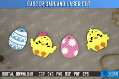 Easter Garland | Easter Banner | Home Décor | Holiday | CNC Product Image 1