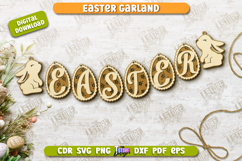 Easter Garland | Easter Banner | Easter Decor | Holiday |CNC Product Image 1