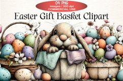 Easter Gift Basket Clipart Product Image 1