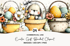 Easter Gift Basket Clipart Product Image 1