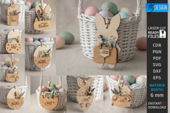 3D Easter Gift Tag Laser Cut | Basket Tag | Money Holder SVG Product Image 1