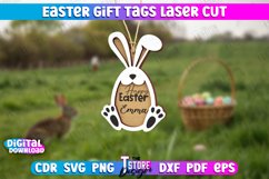 Easter Gift Tag Laser Cut Bundle, Engraved Easter Bunny Tags Product Image 2
