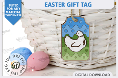 Easter Gift Tag Laser Cut. Easter Basket Tag SVG Product Image 1